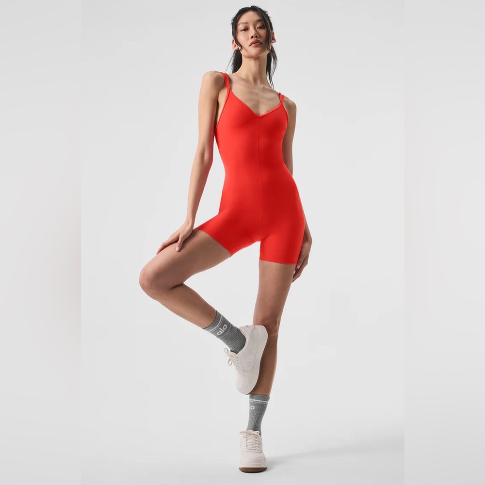ALO Yoga Alosoft Suns Out Red Onesie